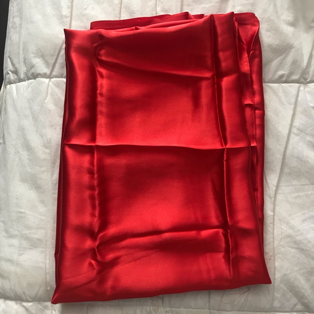 Reddish Orange Silk Fabric